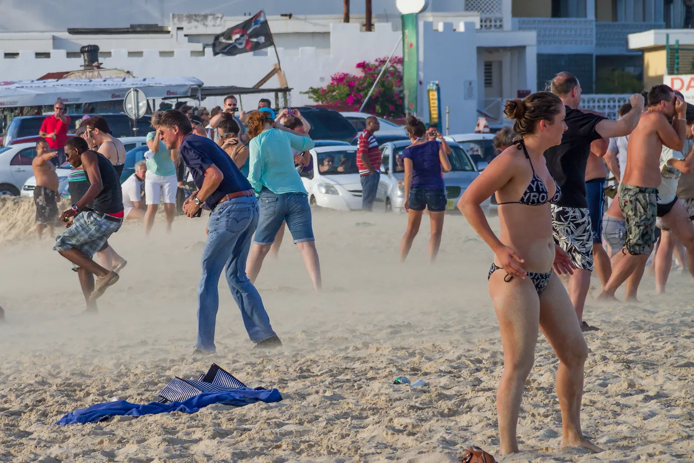 馬霍海灘噴氣尾流